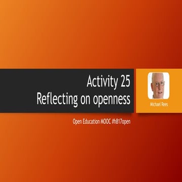 Activity 25 reflecting on openness