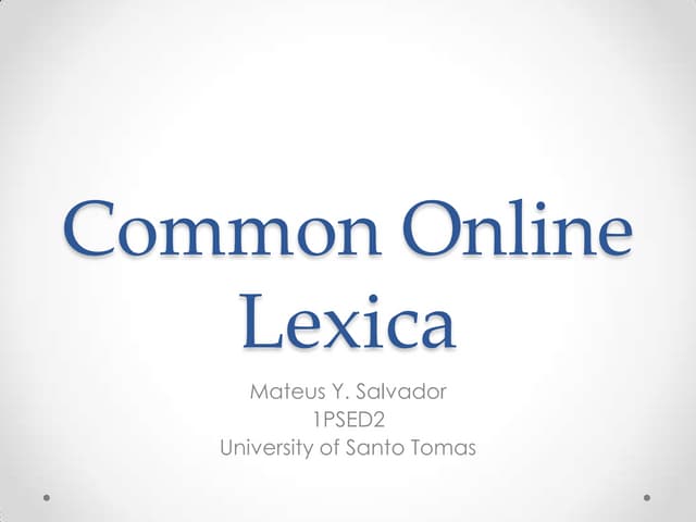 Common Online Leixca