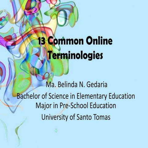 Common Online Terminologies