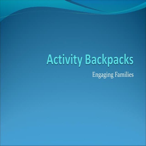 Activity Backpacks for Museums