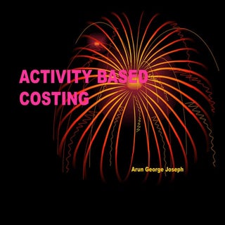 Activity based costing