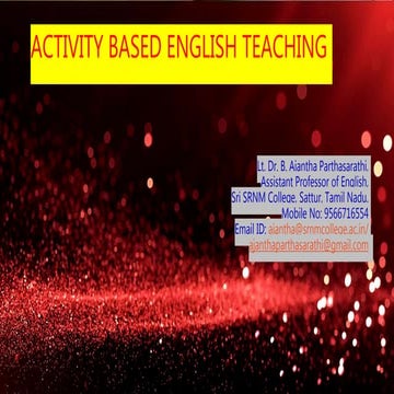 Activity Based teaching English