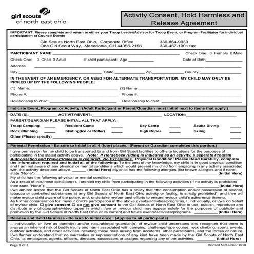 Activity consent and hold harmless  savable a