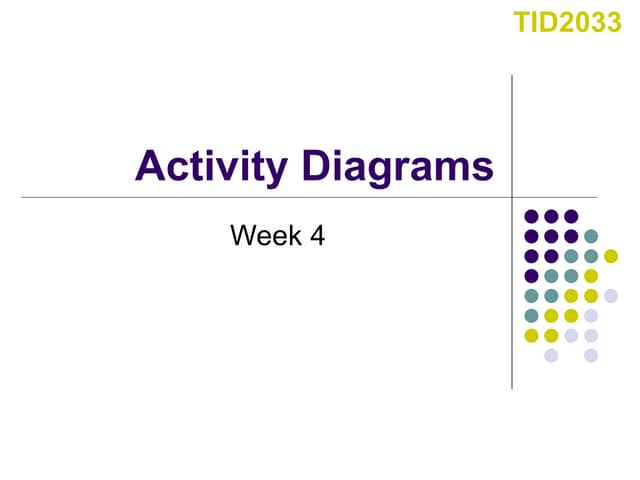 Activity diagrams
