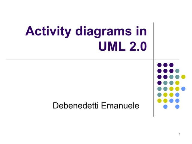 Activity diagrams show the flow of one activity to another within a system or...