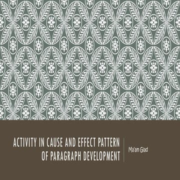 Understanding Cause and Effect Patterns Through Comic Strip Creation | PPTX