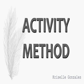 Activity method