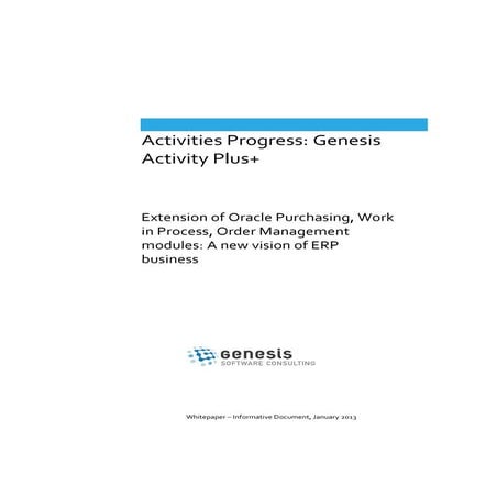 Activity plus operational dashboard for Oracle Apps