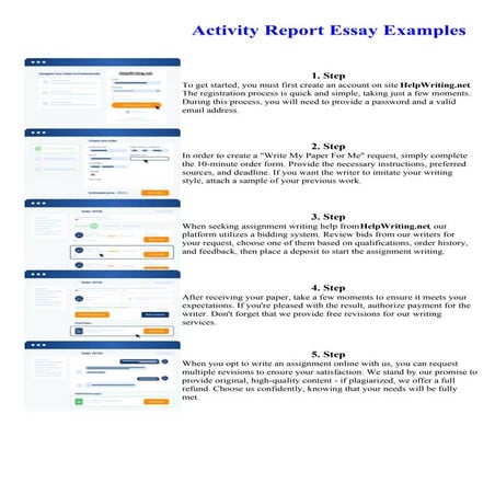 Activity Report Essay Examples