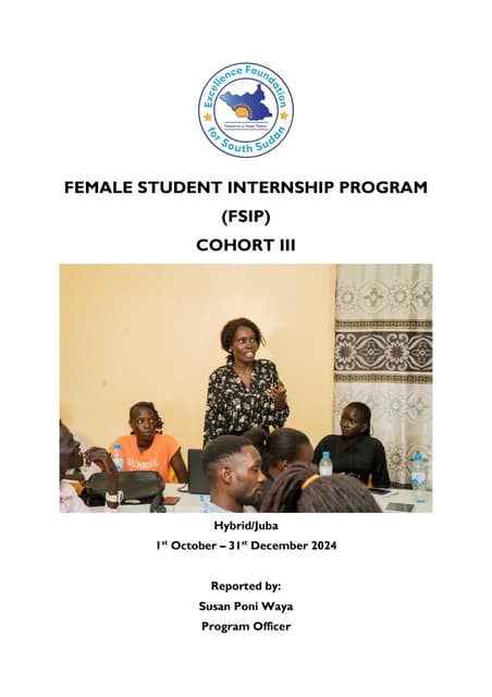 Activity Report_Female Student Internship Program COHORT III