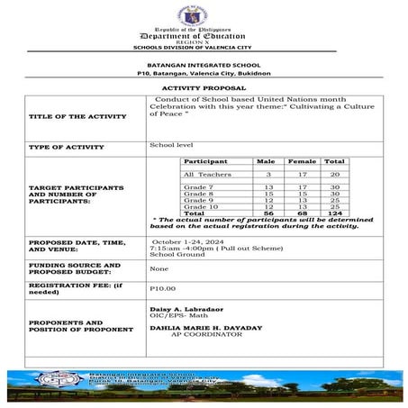 Activity Request Aralin Panlipunan month.docx