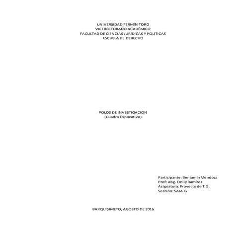 Polos de Investigación UFT