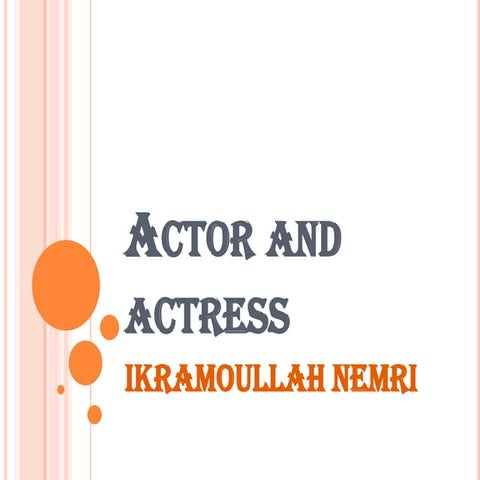 Actor and actress