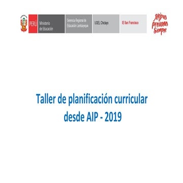 Actividades y organización de AIP 2019 v6