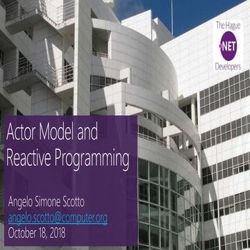 Rective Programming with Actor Model in .NET