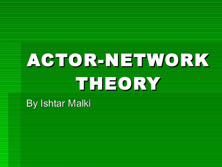 Actor network thesis 08 image