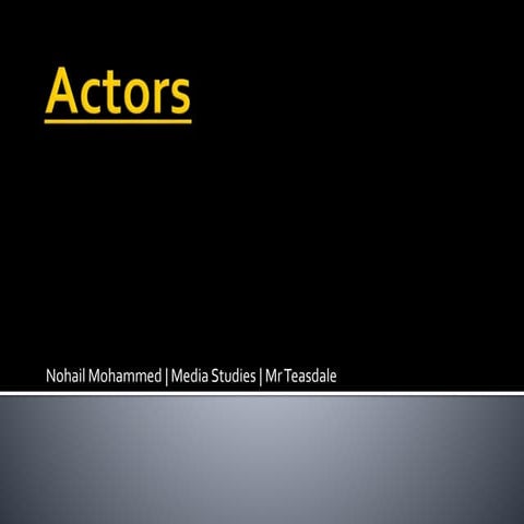 Actors | PPT