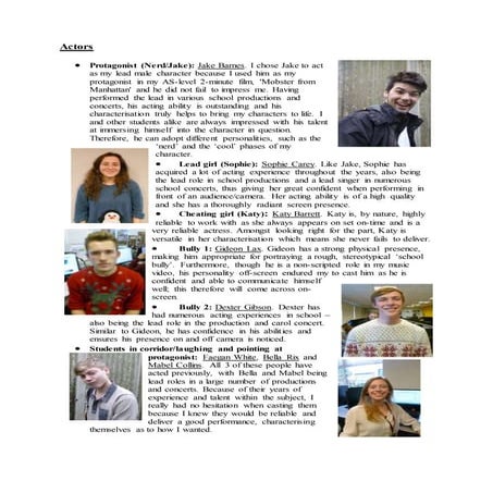 Actors, costumes and props