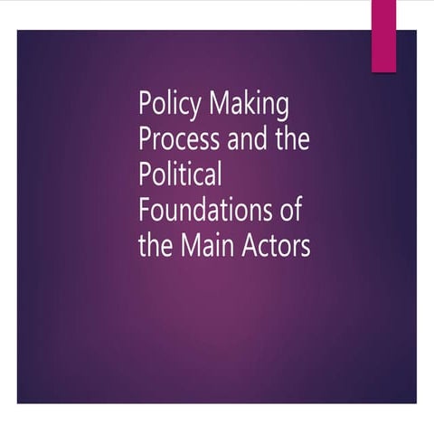 Actors in public policy   process