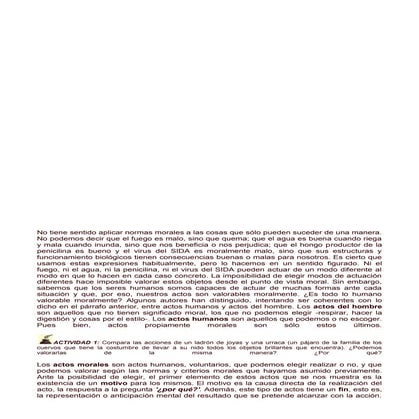 Actos morales y sus caracteristicas