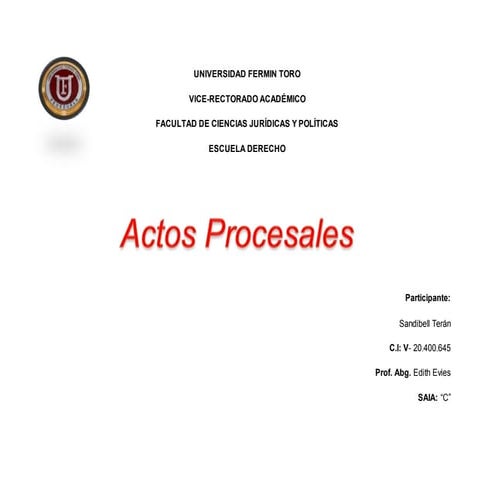Actos procesales