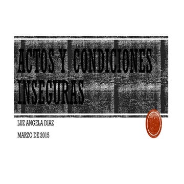 ACTOS Y CONDICIONES INSEGURAS DIDACTICA CON FOTOS