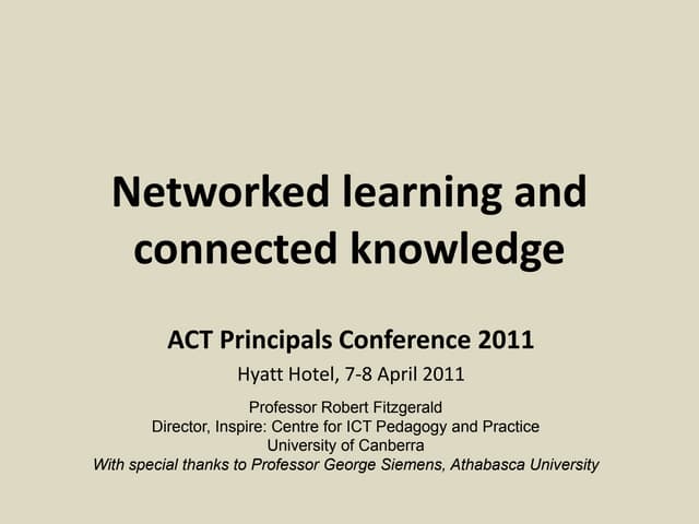 ACT Principals Conference 2011