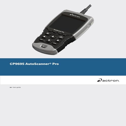 Actron CP9695 User Manual