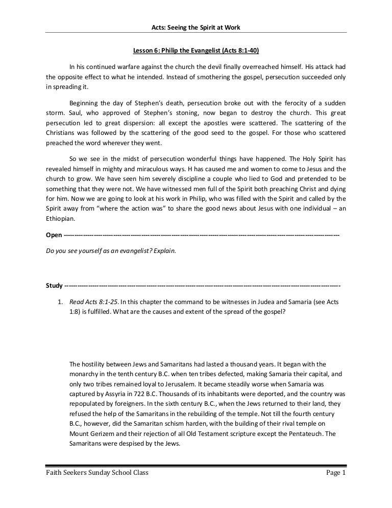 acts lesson 6