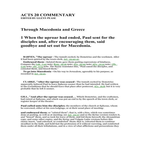 Acts 20 commentary PDF