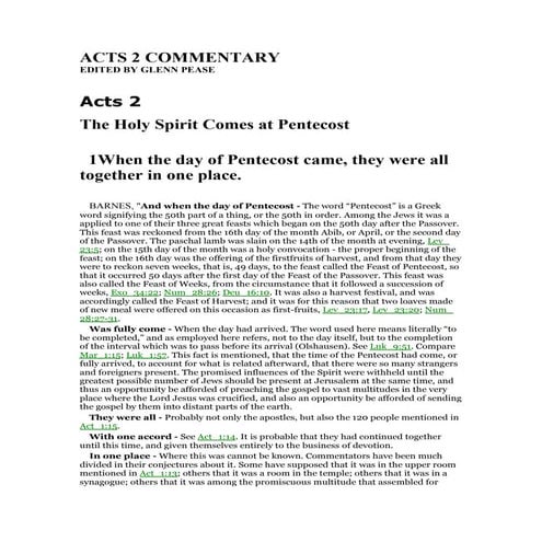 Acts 2 commentary PDF
