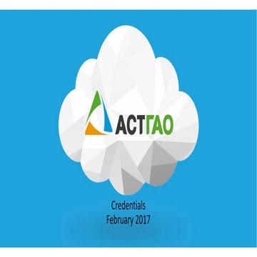 ACTTAO company credentials 2017