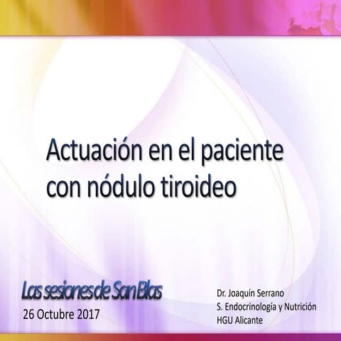 Actuación en el paciente con nódulo tiroideo