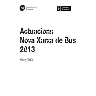 Actuacions nova xarxa de bus 2013