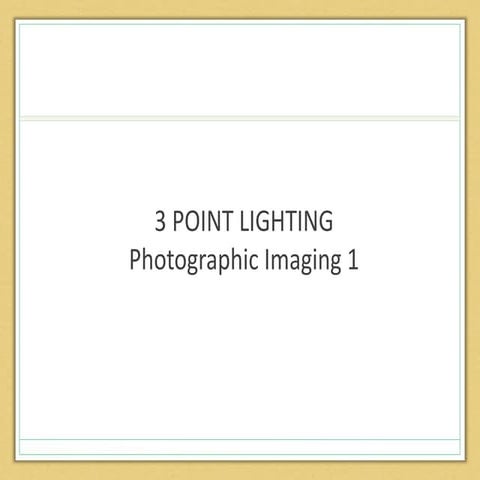 3 point lighting powerpoint