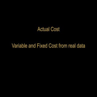 Actual cost example