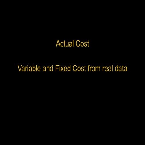 Actual cost example