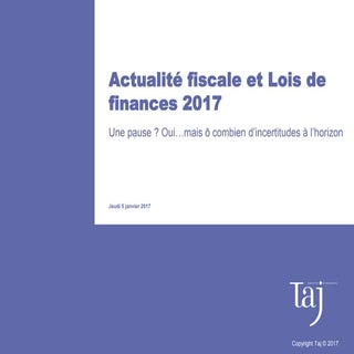 Actualité fiscale et Lois de financ...