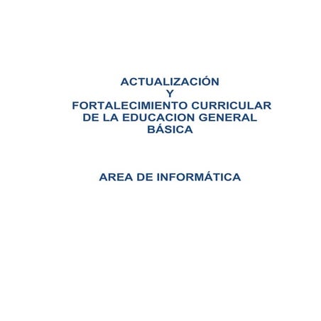 Actualización curricular informática
