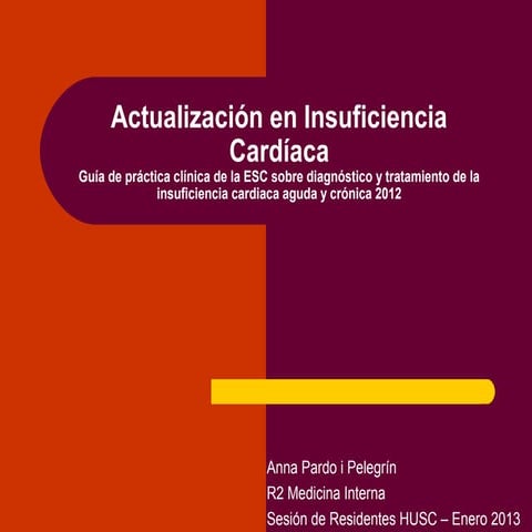Actualización en insuficiencia cardíaca