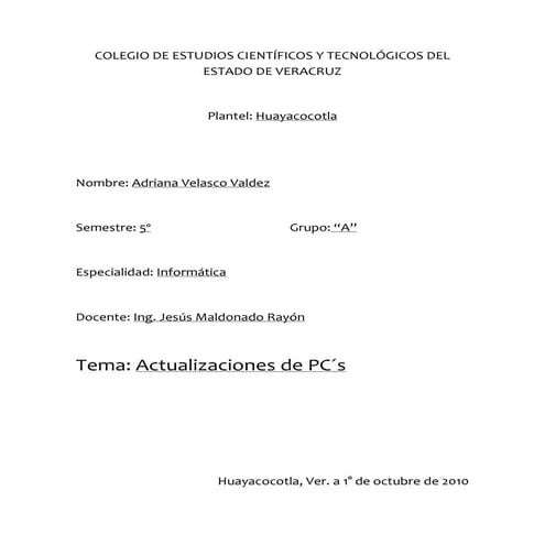Ejercicio: Actualizaciones de software