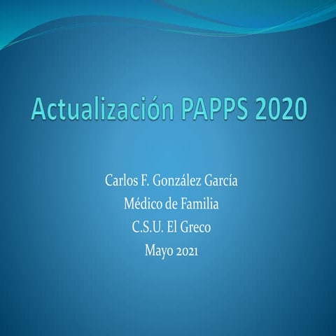 Actualización PAPPS 2020