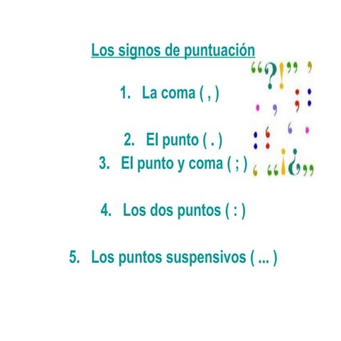 Actualizado los signos de puntuación comunicacion escrita (comunicación escrita)