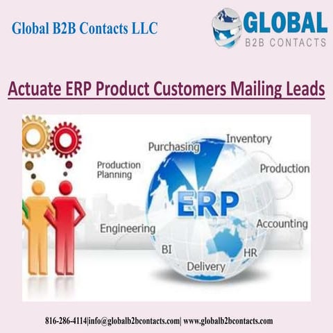 Actuate ERP product customers mailing leads