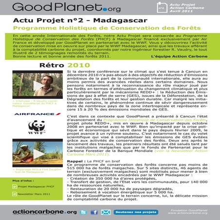 Actu Programme Holistique de Conservation des Forets via goodplanet
