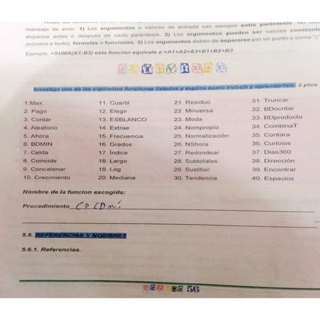 Actvidades de excel 3er año 55 a 59