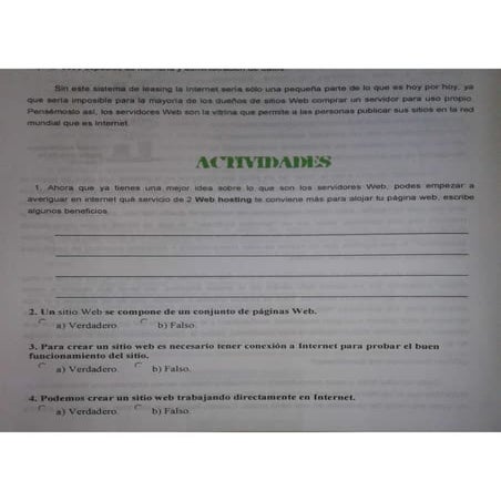 Actvidades de frontpage 4to año