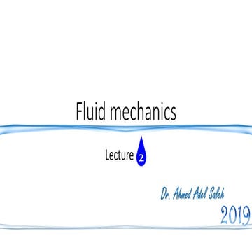 Fluid Mechanics Course - Civil Engineering -Lec 02