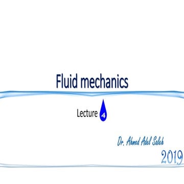 Fluid Mechanics Course - Civil Engineering -Lec 04