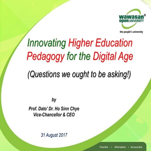 Innovating HE Pedagogy for Digital Age
